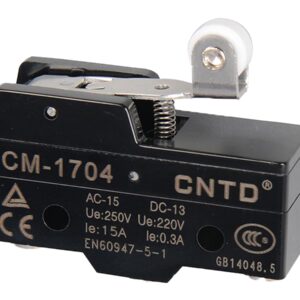 میکروسوئیچ فشاری اهرم کوتاه با قرقره پلاستیکی CNTD کد CM-1704