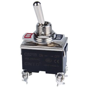 کلید کلنگی دو حالته دو پل 15 آمپر برند CNTD کد C521B