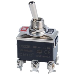 کلید کلنگی دو حالته دو پل 15 آمپر CNTD کد C522B