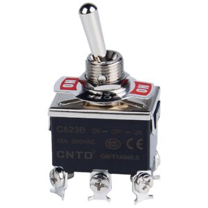 کلید کلنگی سه حالته دو پل 15 آمپر برند CNTD کد C523B