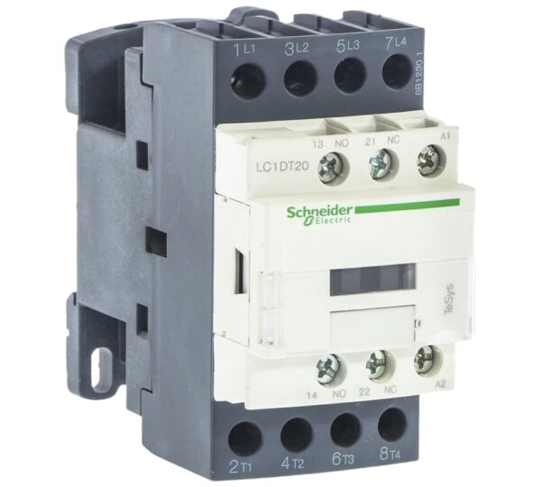 کنتاکتور چهار پل 20 آمپر 220 ولت AC اشنایدر کد LC1DT20M7