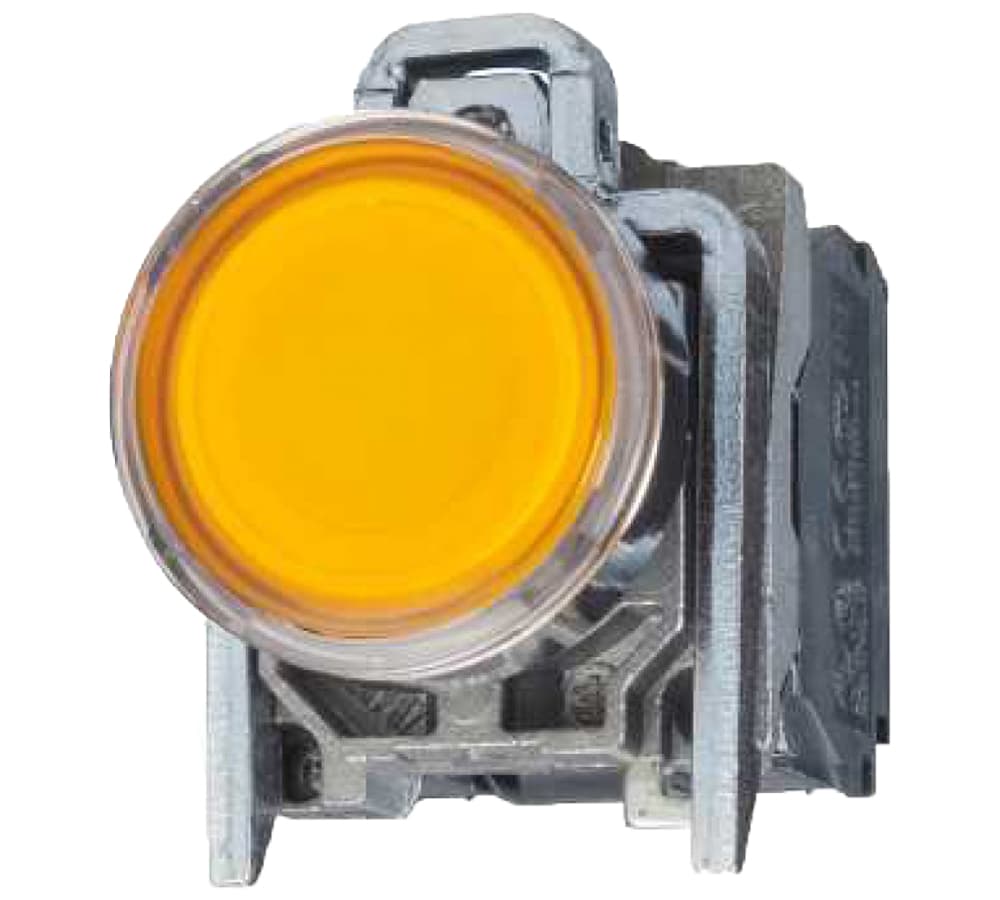 شستی چراغدار زرد 24 ولت اشنایدر کد XB4BW35B5